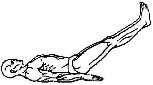 Para rejuvenecer el tejido de la próstata, debe elevar las piernas detrás de la cabeza. 